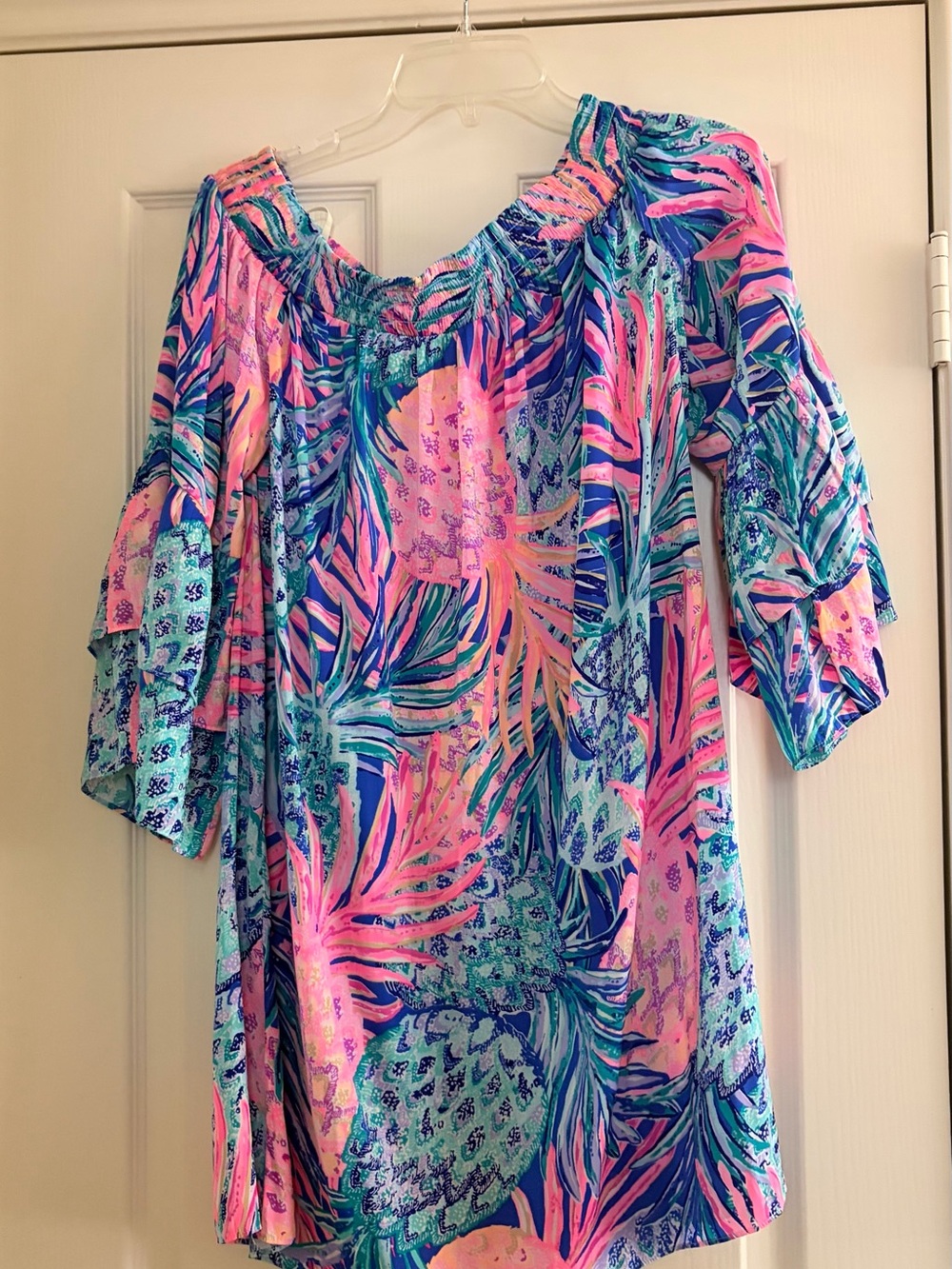 Lilly Pulitzer Multi-Color Smocked Tropical Dress